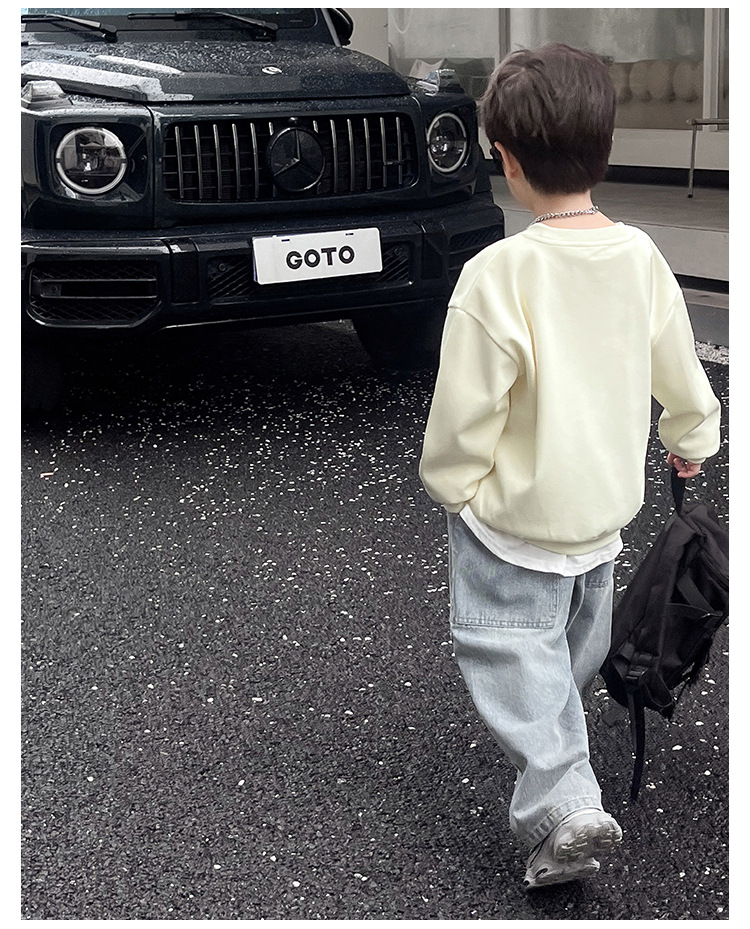 童酷儿童秋装2024湖州织里童装韩版宝宝上衣潮酷字母印花男童卫衣详情30