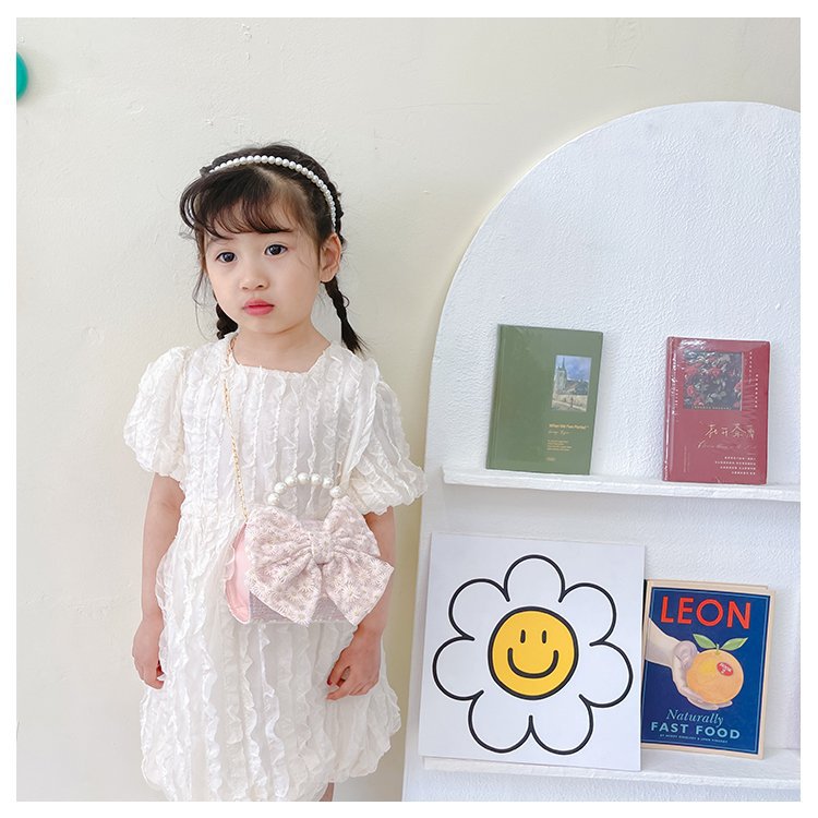 可爱女童斜挎包小香风时尚儿童手提斜背包包公主淑女珍珠包单肩包详情14