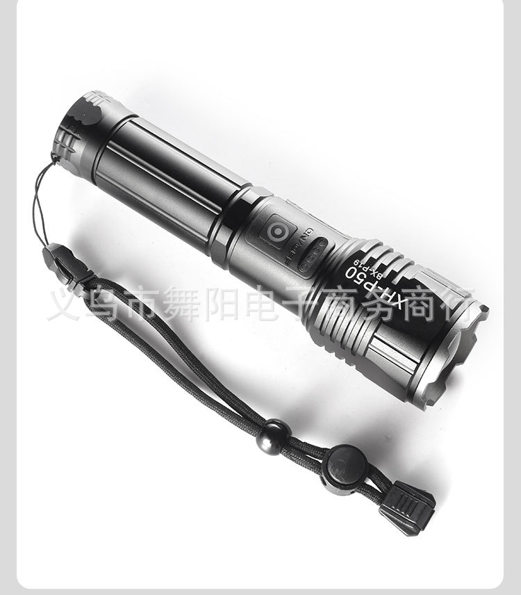 Новый белый лазер с ультраярким зумом, тактический фонарь USB, заряжающий наружный осветительный фонарь COB pic 19