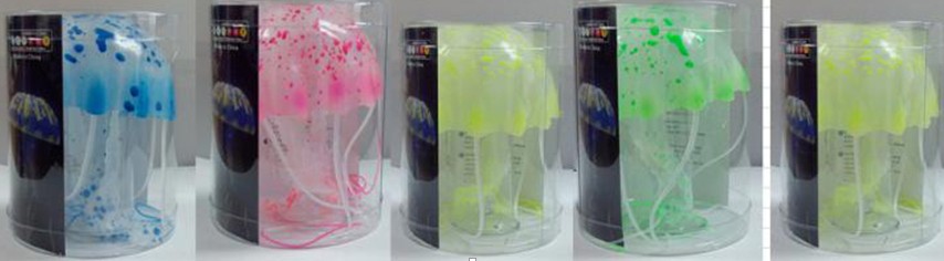 New faux jellyfish soft jellyfish 9*14cm aquarium jellyfish decoration three-color mixed decoration pic 33