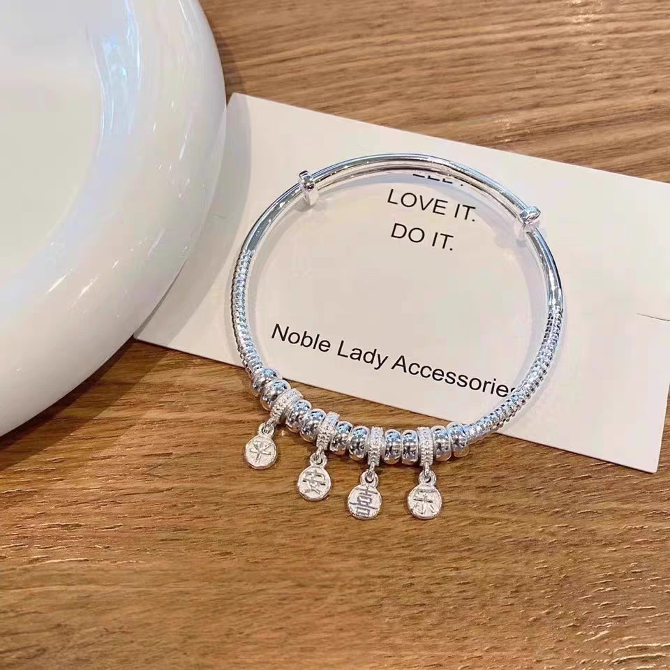 Peace and Joy Bracelet for Women, a new Chinese-style bracelet with a push-pull style, is a fashionable and young, niche design wristband gift pic 6