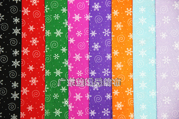 Christmas non-woven fabric printed series Candy snowflake non-woven fabric diyr handmade fabric fabric can be customized pic 3