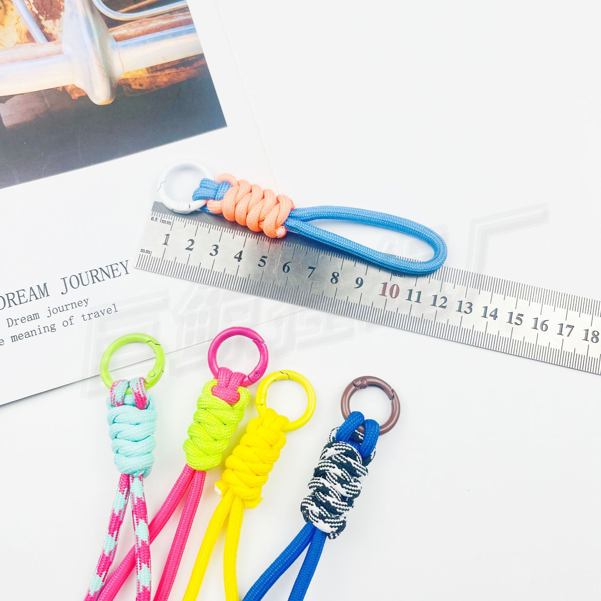 夺甲 TOLKA品牌编织手机挂绳糖果色迷你可拆打结钥匙扣短绳批发商详情6