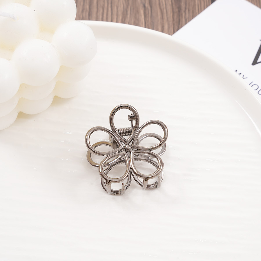 跨境欧美风发夹花朵小号抓夹头饰女盘发后脑勺合金发抓半扎鲨鱼夹详情13