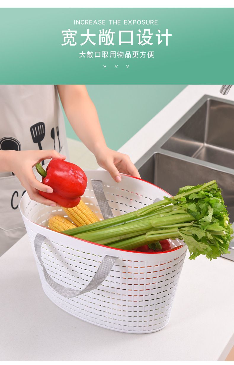VQA3 plastic mesh dirty clothes basket, storage basket, vegetable basket, dirty clothes basket, plastic hand-held dirty clothes basket, bathroom draining and washing pic 4