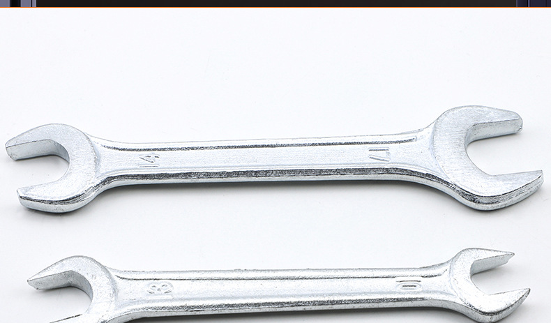 Galvanized double-ended wrench, open-end wrench, hexagonal socket wrench, two-end wrench, hardware tools, wrench, handle 5.5-22 pic 74