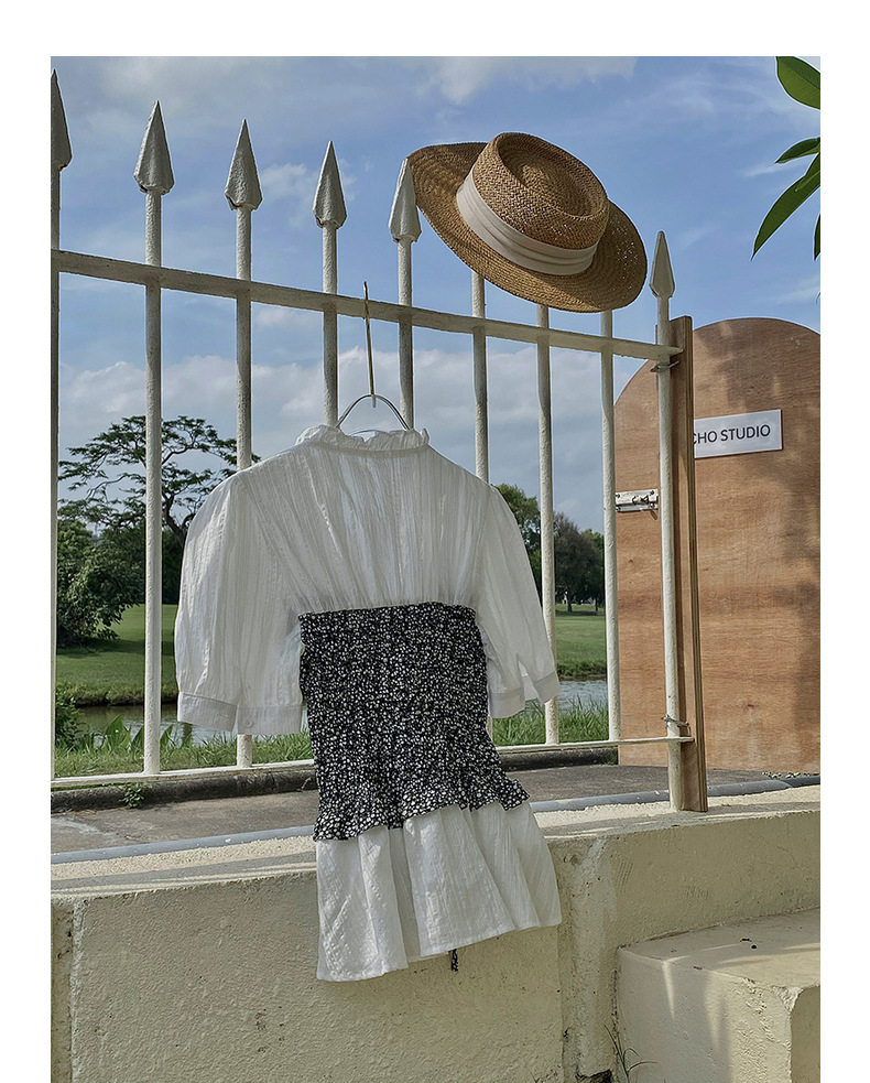 【复活款】法式复古V领碎花短款上衣夏季新款衬衫设计感小众Q1082详情30