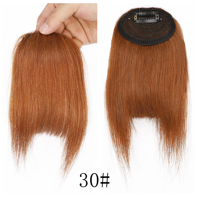 Xuchang Aisi goods direct supply sideburns, forehead bangs, real hair replacement pieces, French bangs, wig pieces, wig bangs pic 9