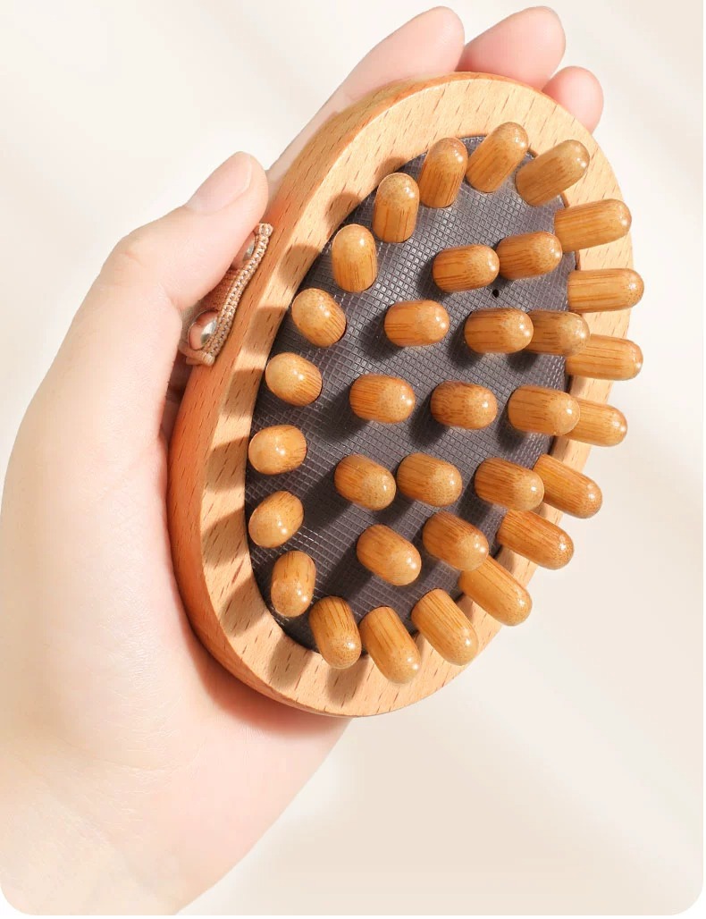 【工厂直销】榉木经络刷气囊头部按摩梳木质经络按摩器全身通用详情22