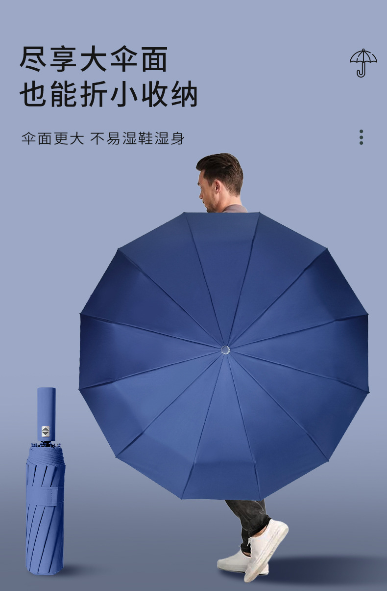 雨伞大量批发正向雨伞广告伞定logo制全自动遮阳防晒伞晴雨伞折叠详情5