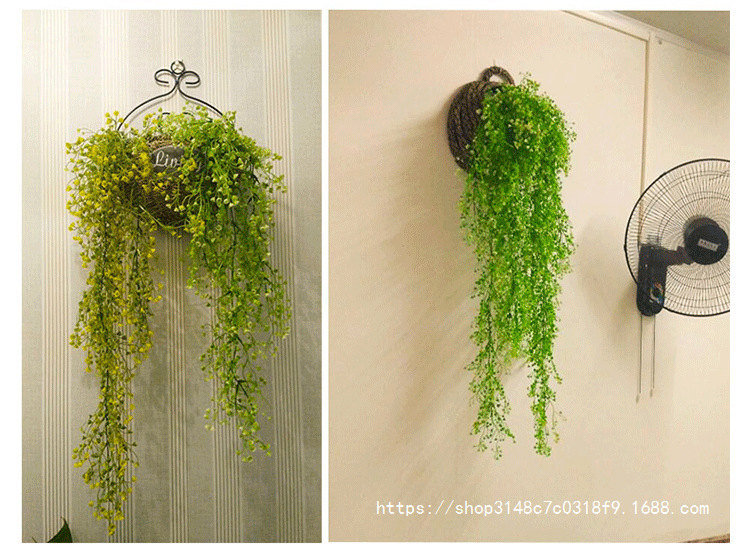 仿真花藤条花藤假花绢花金钟柳壁挂客厅商铺管道墙面装饰室内绿植详情12