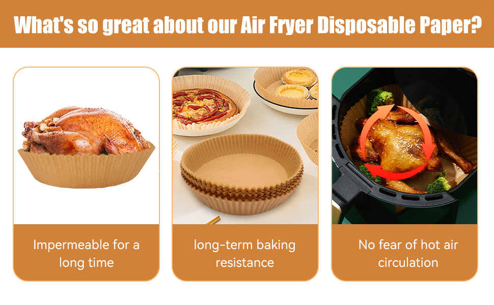 20cm/7.9英寸外贸英文空气炸锅专用纸圆形吸油纸耐高温详情3