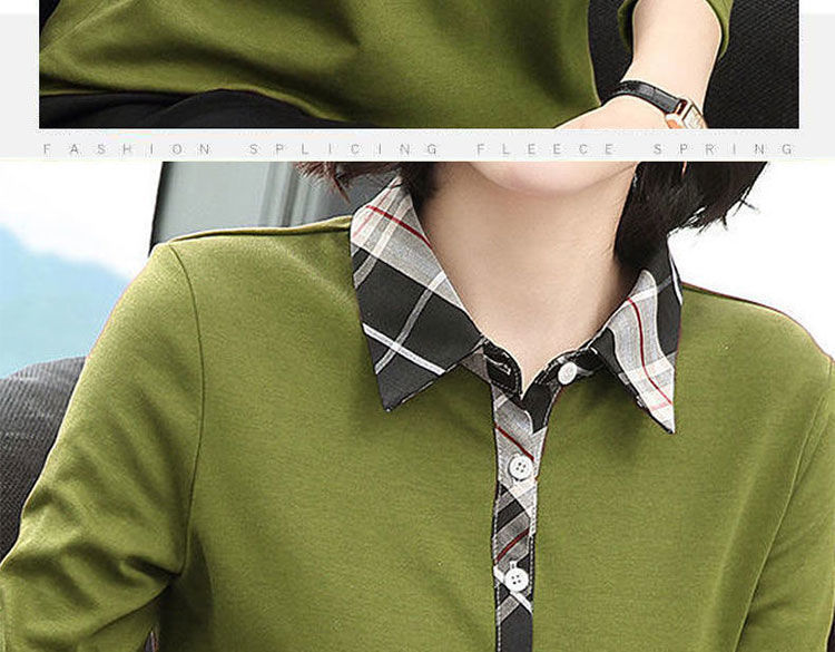 POLO base layer long-sleeved solid color 2022 Spring/Autumn new loose Korean-style fashionable and versatile T-shirt, trendy for ladies pic 4