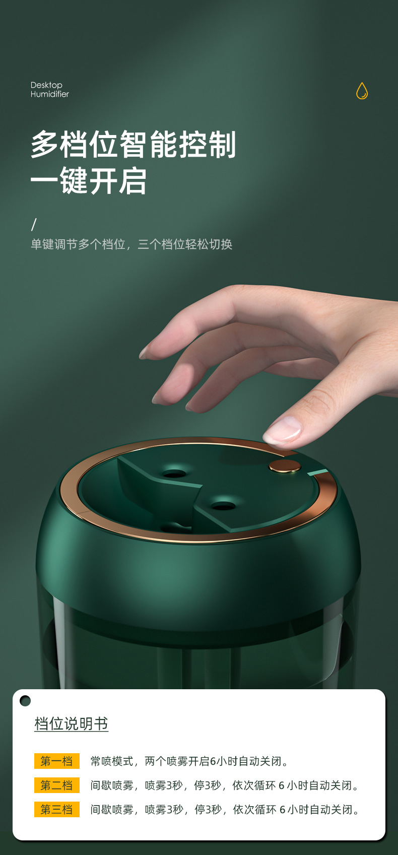 跨境外贸双喷头加湿器家用办公卧室1.8升大容量母婴usb空调房喷雾详情10