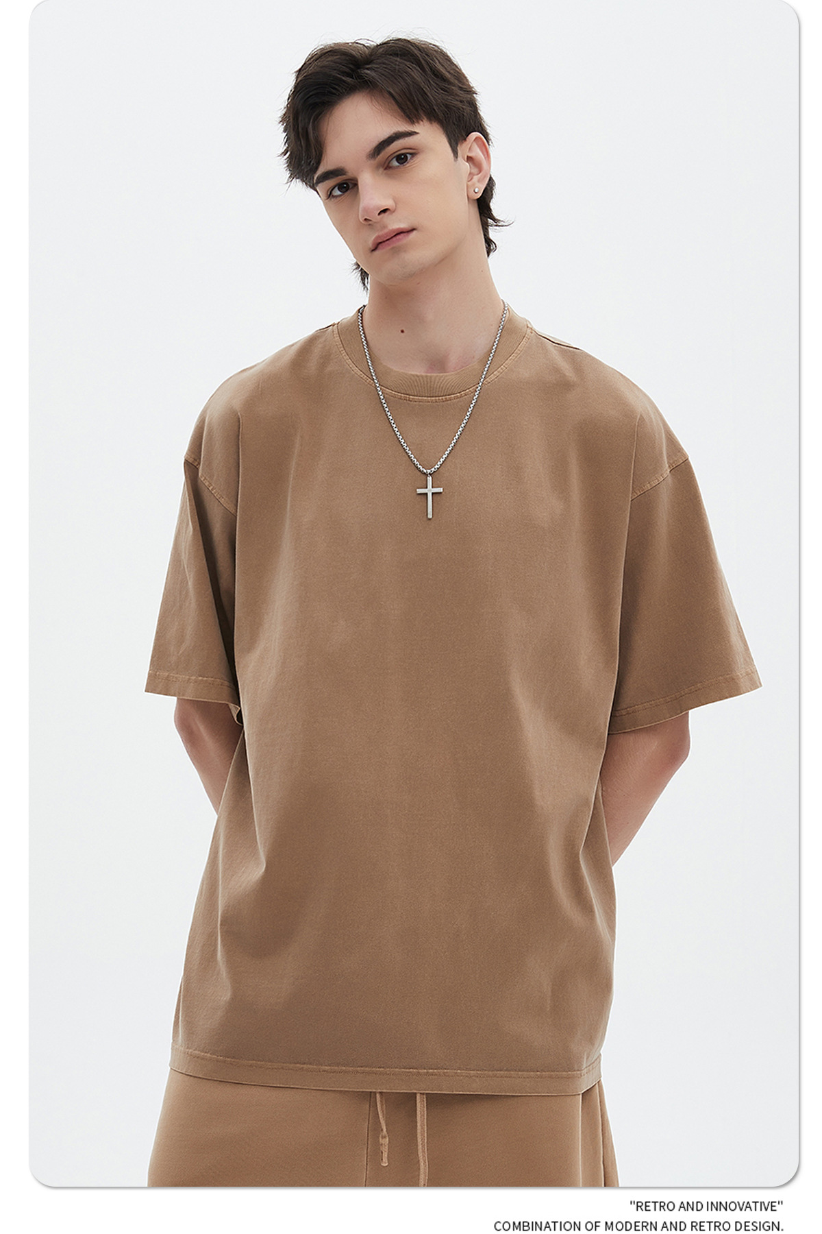 ARTIE男装|重磅250G复古水洗做旧短袖t恤男 宽松纯棉男士潮牌t恤详情25