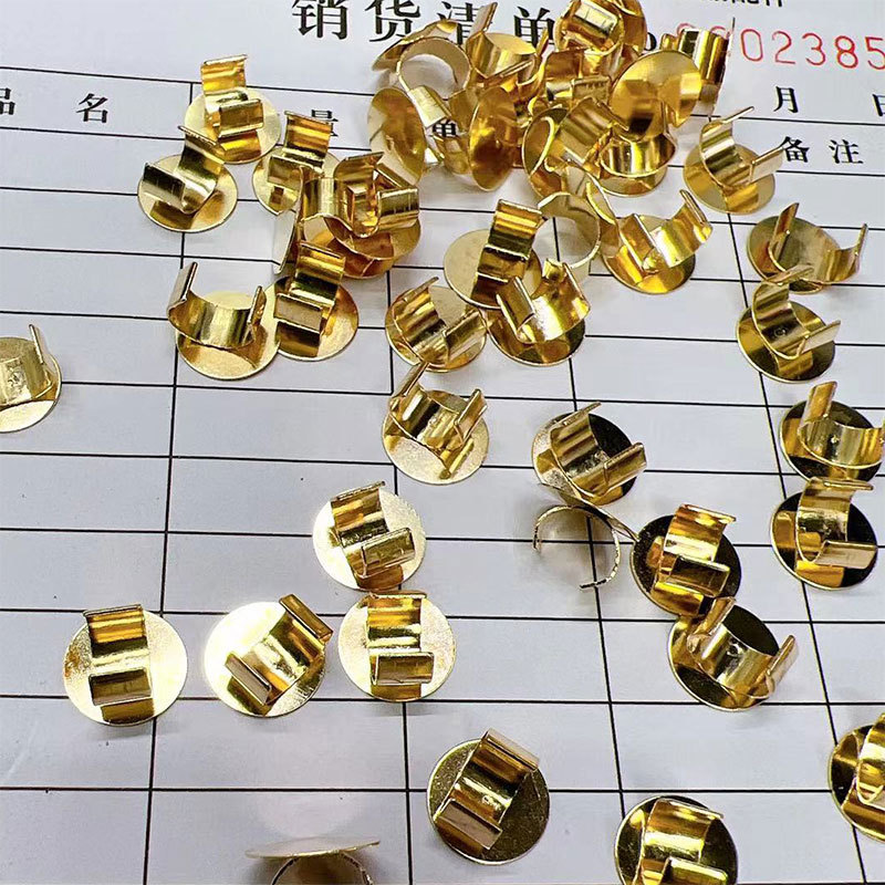 Wholesale of diy accessory materials such as iron electroplated KC gold pearl base support rope buckle bracelets and necklaces pic 3