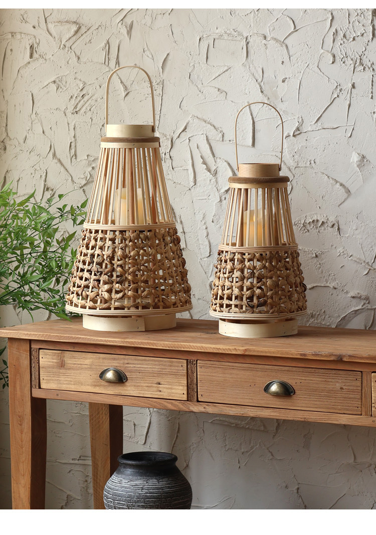 Large quantity discounts are available. Wooden wind lanterns, new Chinese-style candles, candlesticks, high-end lanterns, wabi-sabi style model room pic 20