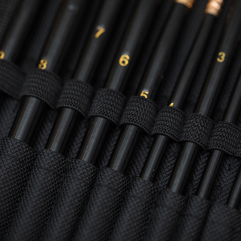 High-quality 15-piece oil painting brush cloth bag set, gouache acrylic watercolor oil painting brush set in stock pic 7