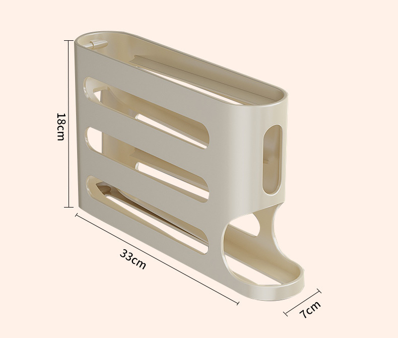 滑梯鸡蛋收纳盒4层梯式鸡蛋盒收纳冰箱侧门大容量自动滚蛋器详情10