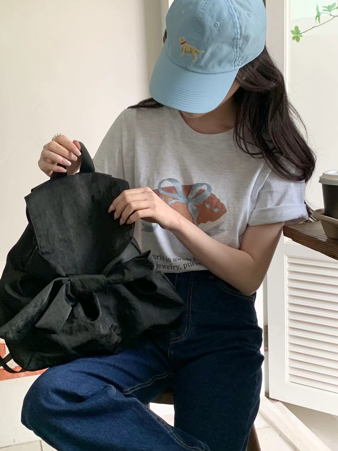 现货 高品质宽松T恤女春夏上衣正肩纯棉短袖夏季设计感韩系打底衫详情19