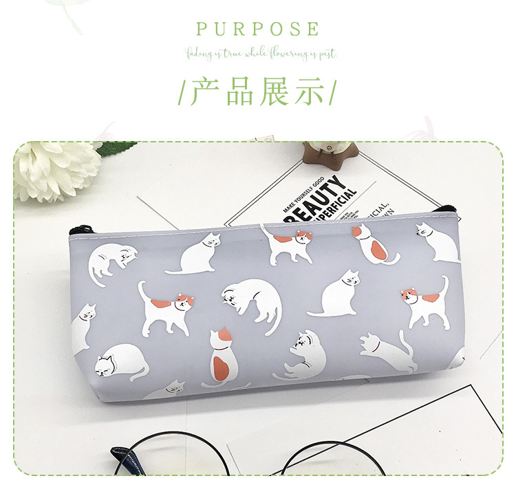 Korean version large-capacity pencil case, cute student hand-held stationery bag, cartoon creative multi-functional stationery box, pencil case pic 9