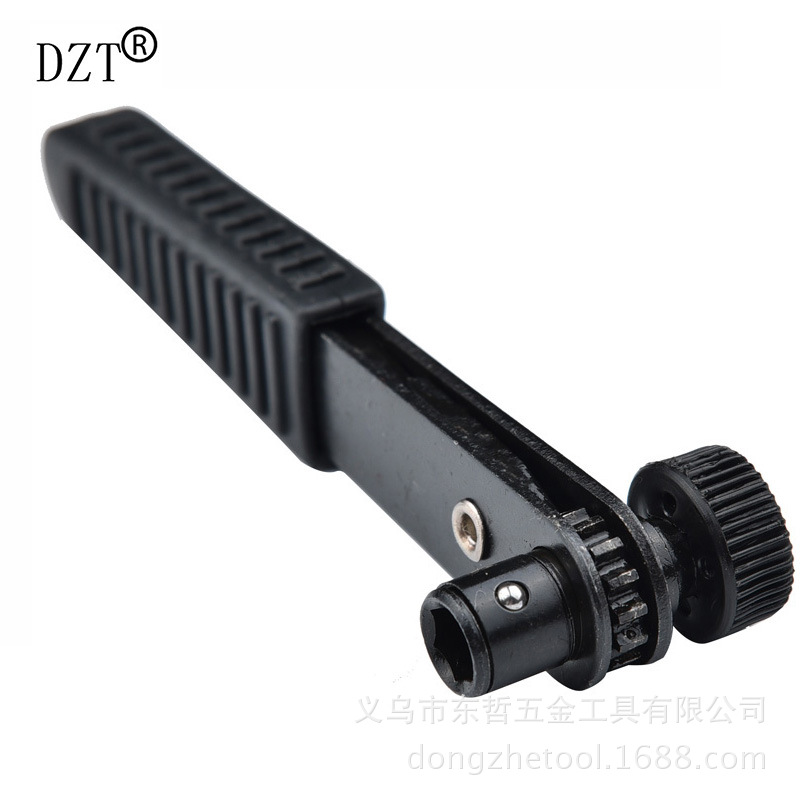 Household 1/4 small flying ratchet wrench, 90-degree right-angle turning screwdriver, chrome-plated socket wrench head, dual-purpose wrench pic 36