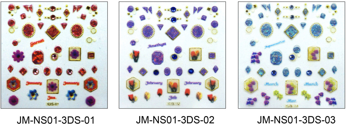 3D nail stickers, nail art stickers, laser stickers, new process, super adhesive back glue process pic 13