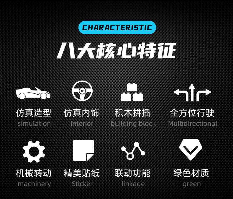 厂家供应跨境电商电镀银AMG汽车模型玩具跑车兼容乐高小颗粒积木详情2