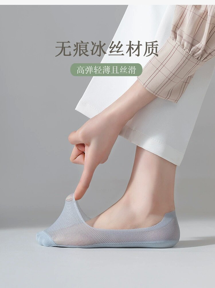 春夏季袜子女士浅口船袜防滑防臭网眼透气隐形短袜前端加固不顶破详情11