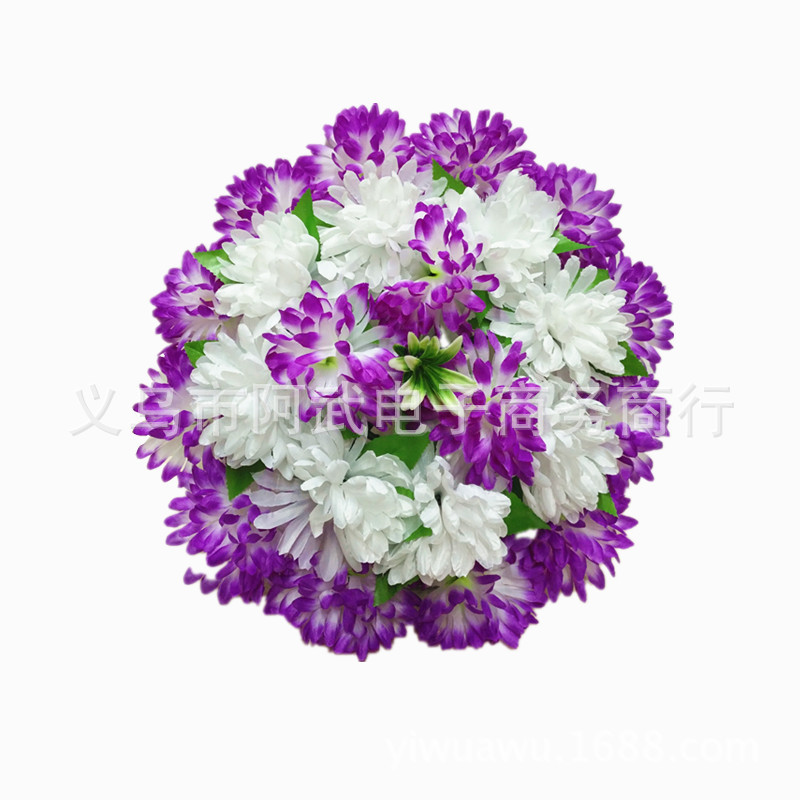 Wholesale of round potted flowers, scene simulation green plants, decorative flower art and ornaments for visiting graves and paying respects during the Qingming Festival pic 4