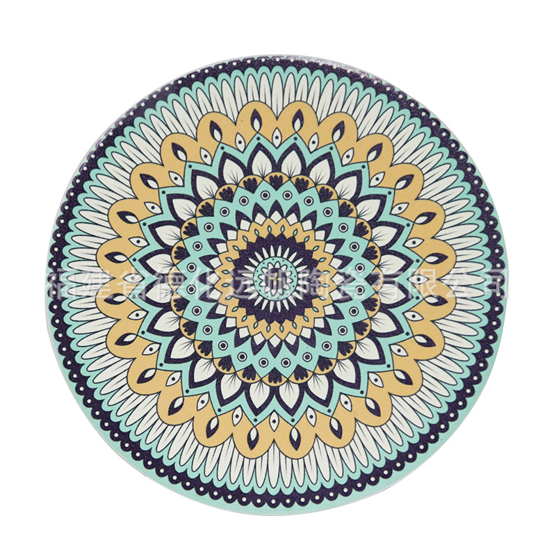 小礼品国风波西米亚风软木底隔热吸水防滑曼陀罗防烫陶瓷餐垫杯垫陶瓷软木隔热垫隔热垫陶瓷杯垫详情3