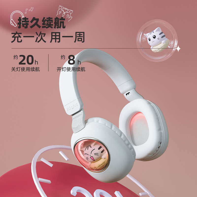 新款私模anc主动降噪蓝牙耳机头戴式 无延迟超长续航无线游戏耳机详情2