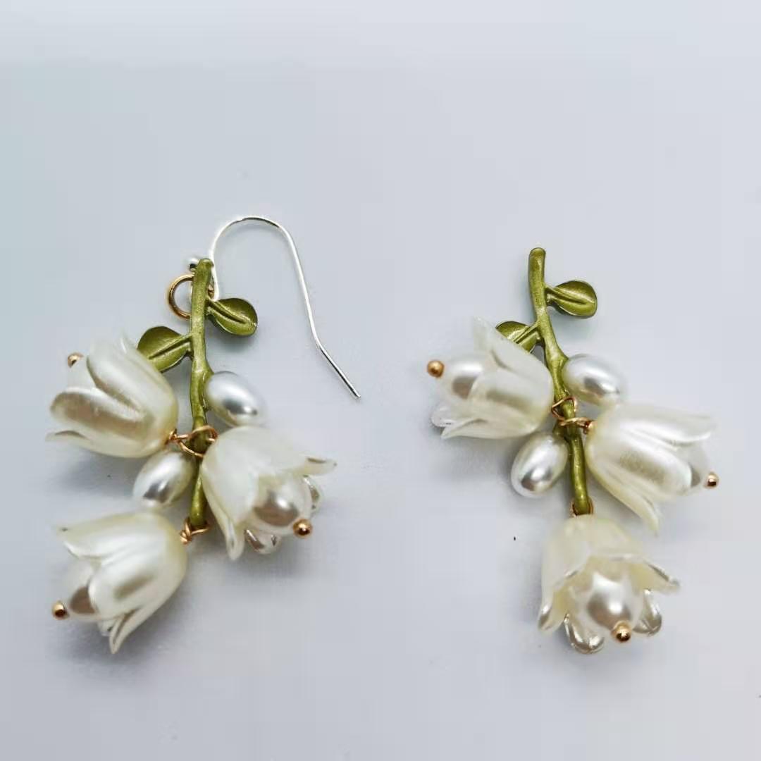 diy pearl flower plastic Korean-style three-dimensional petal hair accessory, hand accessory, corsage, wedding bride accessory, ins pic 9