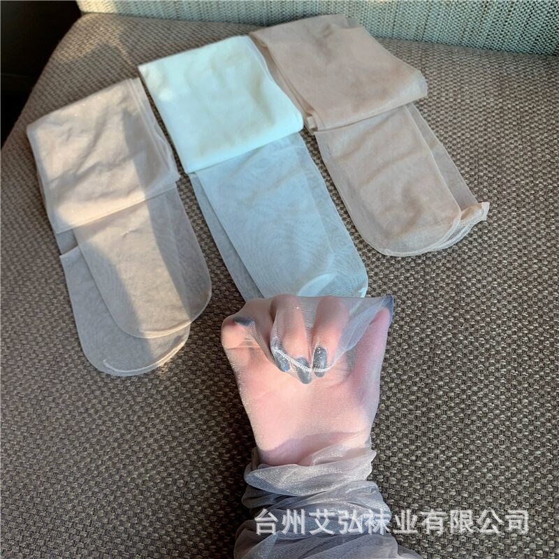 Factory direct supply of pearlescent silk stockings for women, ultra-thin, shiny black silk, sexy and shiny, anti-hook pantyhose, large size silk stockings pic 2