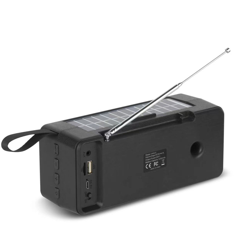 2000LS Solar-powered wireless Bluetooth speaker, cross-border FM radio, multi-functional flashlight, portable outdoor radio, African export Bluetooth speaker pic 3