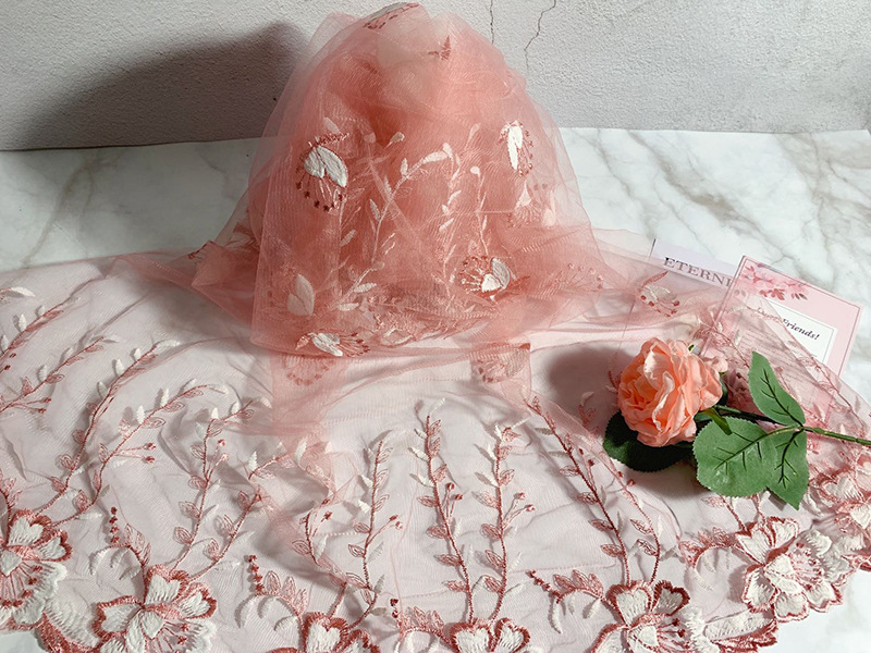 Factory direct sales of home textile accessories, embroidery, small butterfly fabric, skirts, wedding dresses, lace accessories, customization pic 4