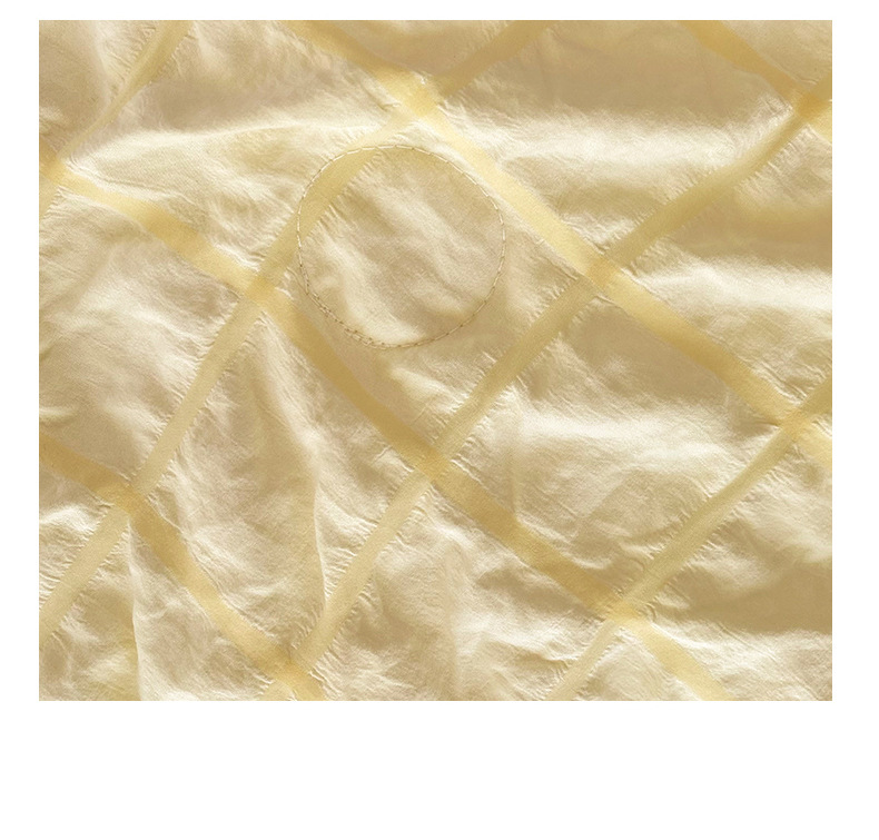 Simple style bubble gauze summer quilt four-piece set, high-end solid color washed cotton bed sheet, bed skirt, quilt cover, dormitory three-piece set pic 17