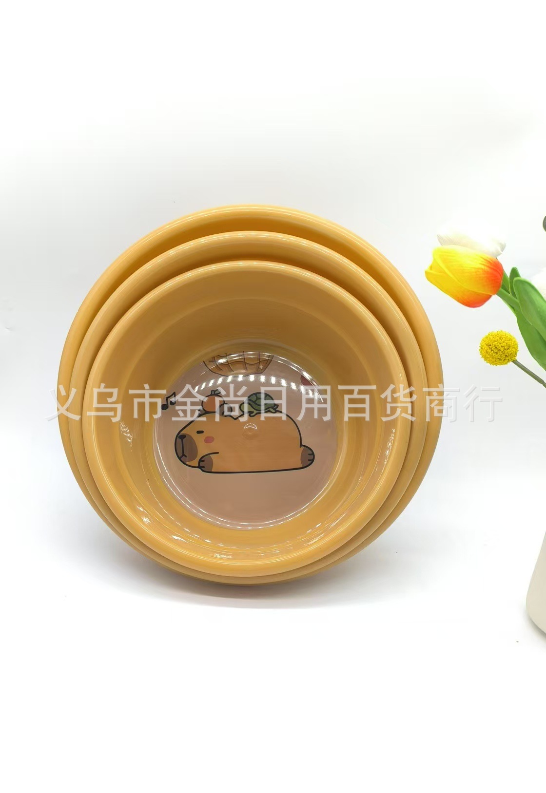 家用卡皮巴拉脸盆儿童洗脸专用盆家用洗漱卡通洗脸盆可爱卡通脸盆详情8