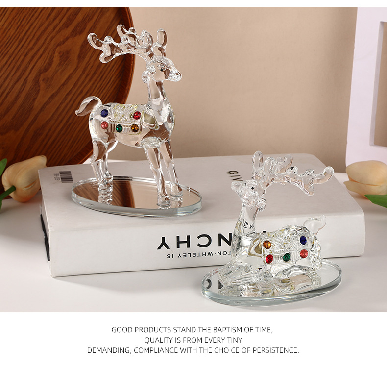 简约轻奢欧式创意水晶麋鹿家居桌面摆件礼物装饰创意现货批发详情10