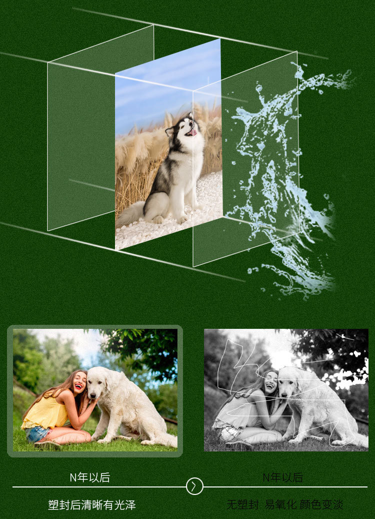 塑封膜A4A5A3照片塑封文件热护卡缩膜过胶纸塑封纸过塑膜足100个详情6