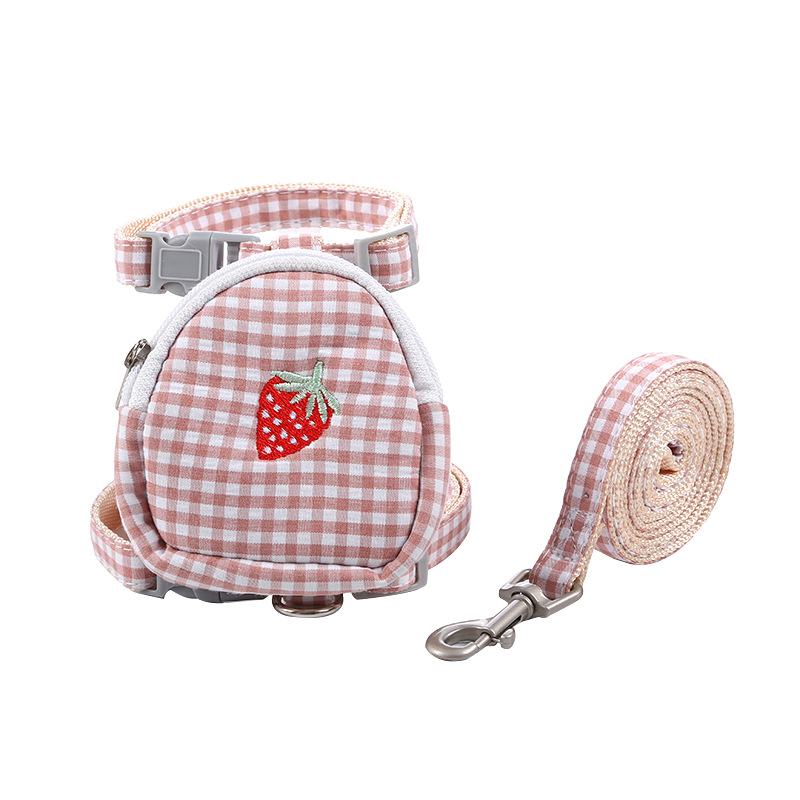 Cross-border fruit bag cat leash, pet cat and dog anti-escape breathable and adjustable chest vest type leash pic 11