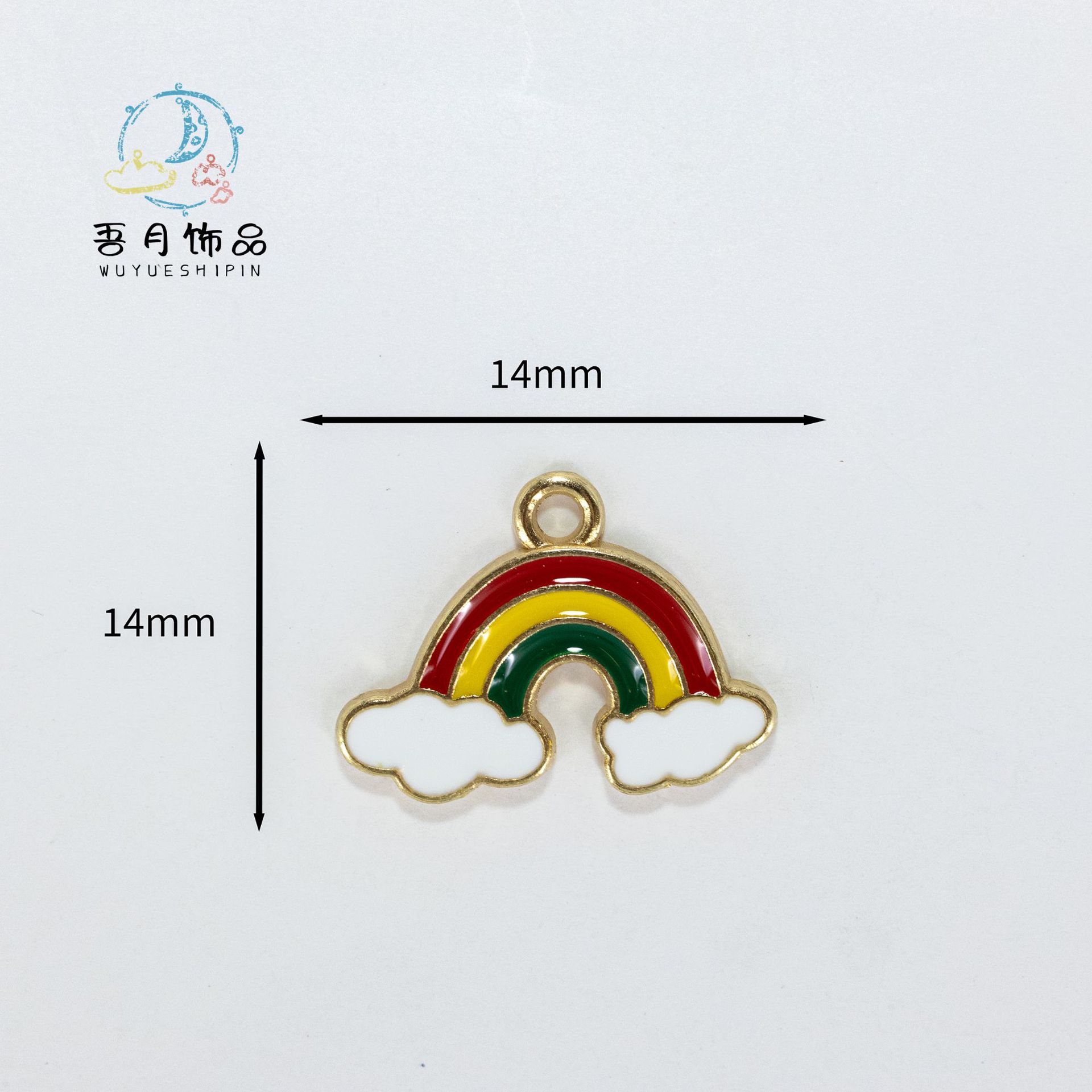 彩虹滴油合金饰品配件项链手链耳环耳饰手工diy材料义乌批发厂家详情15