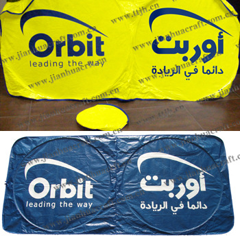 杜邦双圈 汽车遮阳用品 太阳挡 遮阳挡 各种英文阿文图案，不挑图详情2