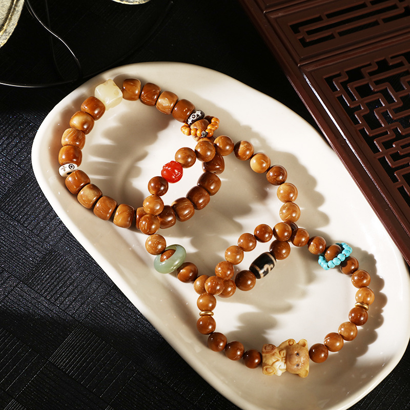 原创库克圆珠桶珠手串单圈手持佛珠念珠手链男女同款文玩饰品详情12