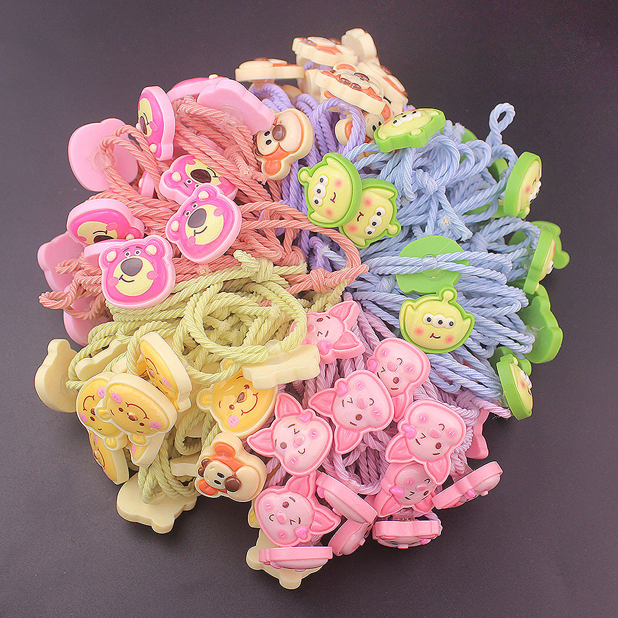 蝴蝶结可爱卡通发圈小熊手链头绳皮筋儿童兔子马尾甜美发绳女发饰详情5