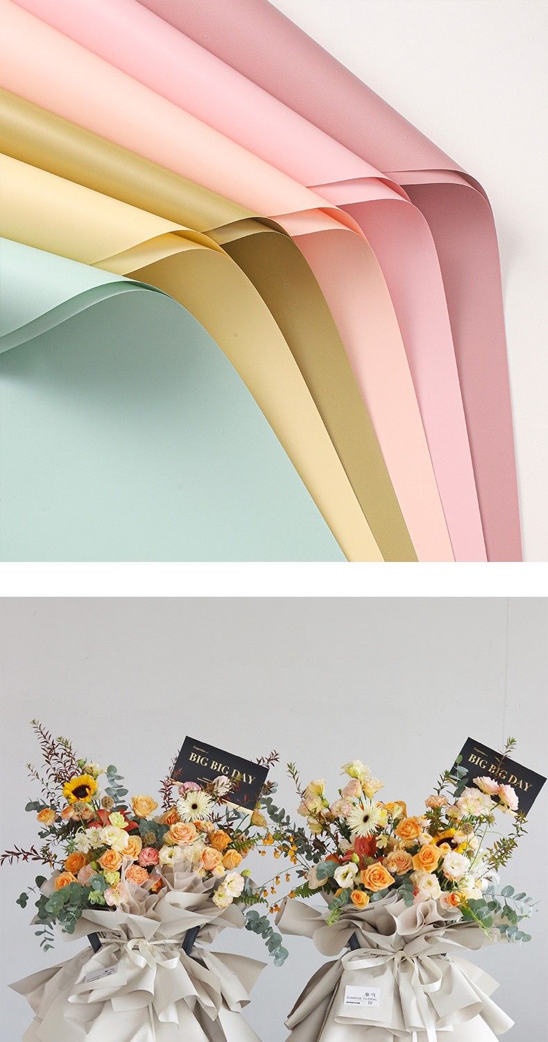 韩风纯色初恋欧雅纸马卡龙防水鲜花包装纸花束包花纸礼物包装材料详情14