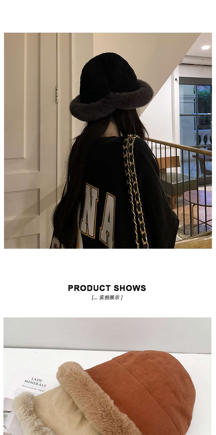 秋冬加厚毛绒保暖渔夫帽女防寒防风护耳盆帽北方冬天卷边蒙古帽子详情13
