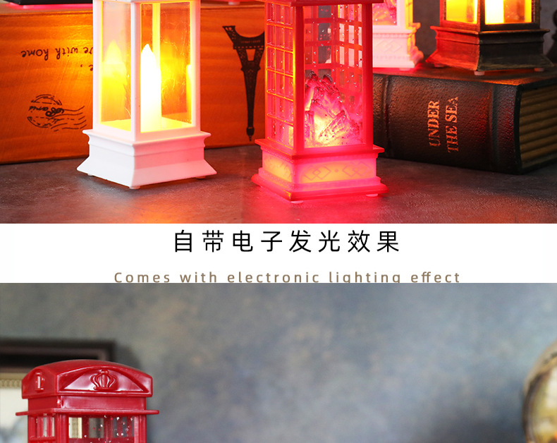 圣诞万圣节小风灯LED发光烛台灯小夜灯圣诞节装饰品创意圣诞礼物详情4