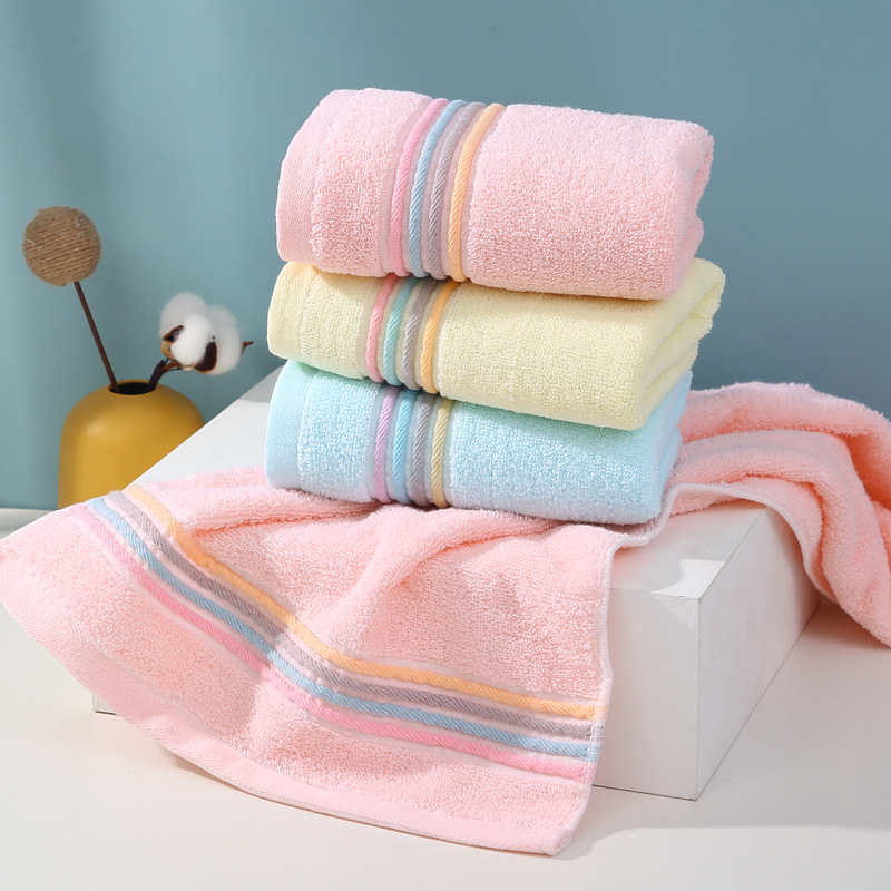 Wholesale pure cotton towels, household absorbent face towels, adult and student bath towels, gifts, labor protection towels, customized pic 3