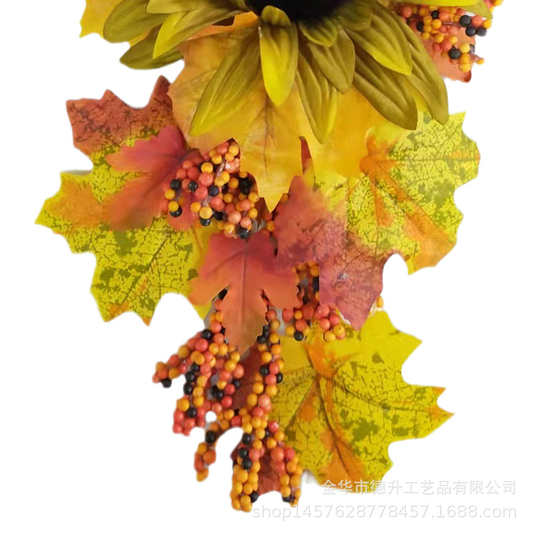 Cross-border e-commerce manufacturers supply Thanksgiving Day, Harvest Festival, Halloween, autumn maple leaves, sunflower wall hangers and ornaments pic 5